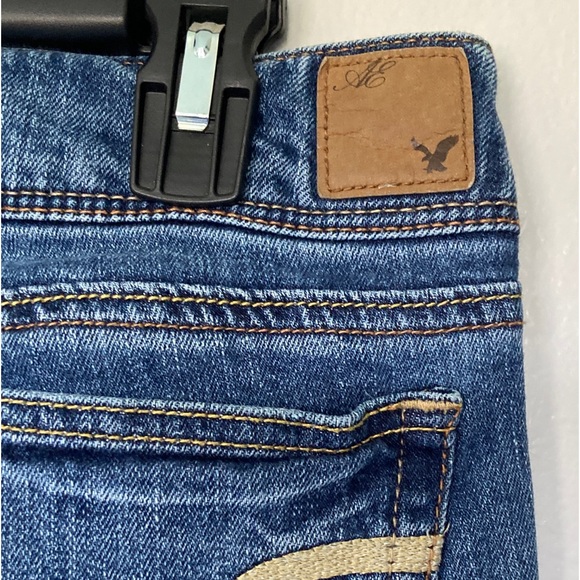 American Eagle Low Rise Slim Bootcut SZ 8 Long Stretch Dark Wash, 2010 Cool EUC - Picture 8 of 14
